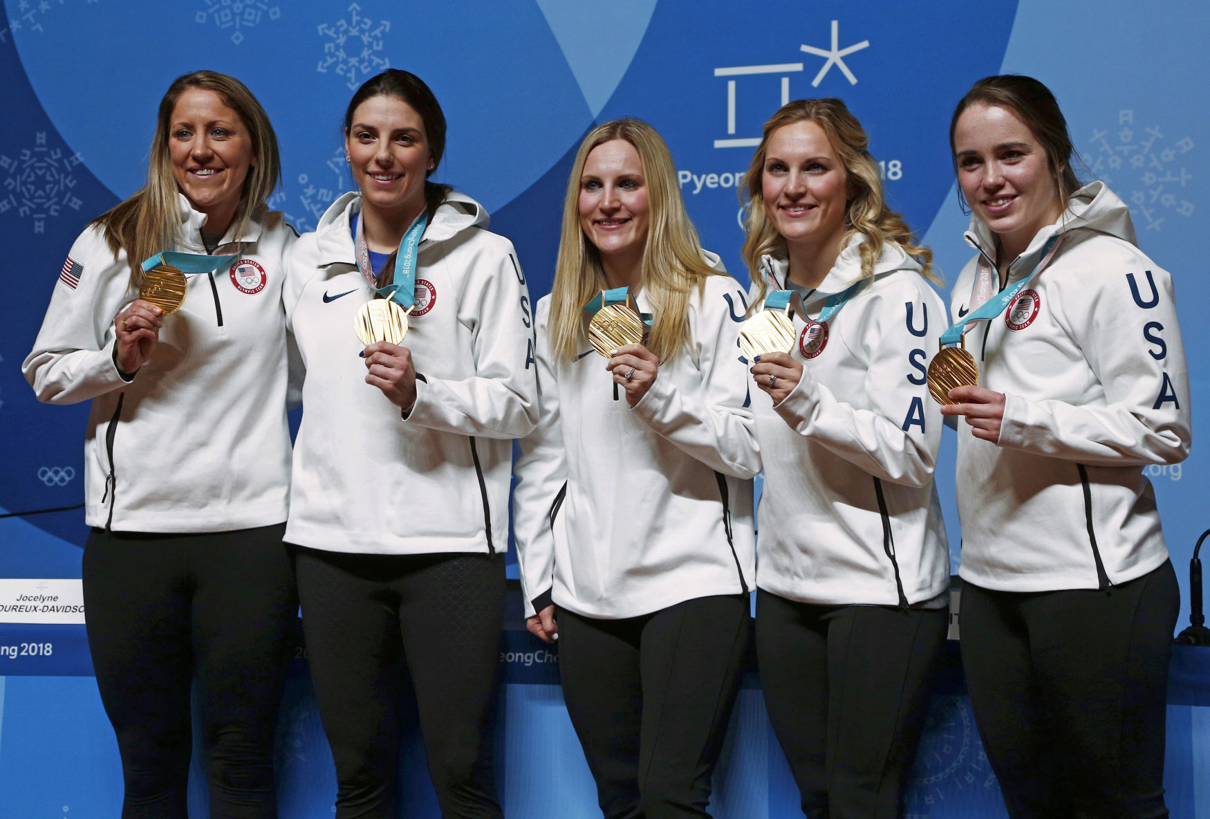 Posing with gold
